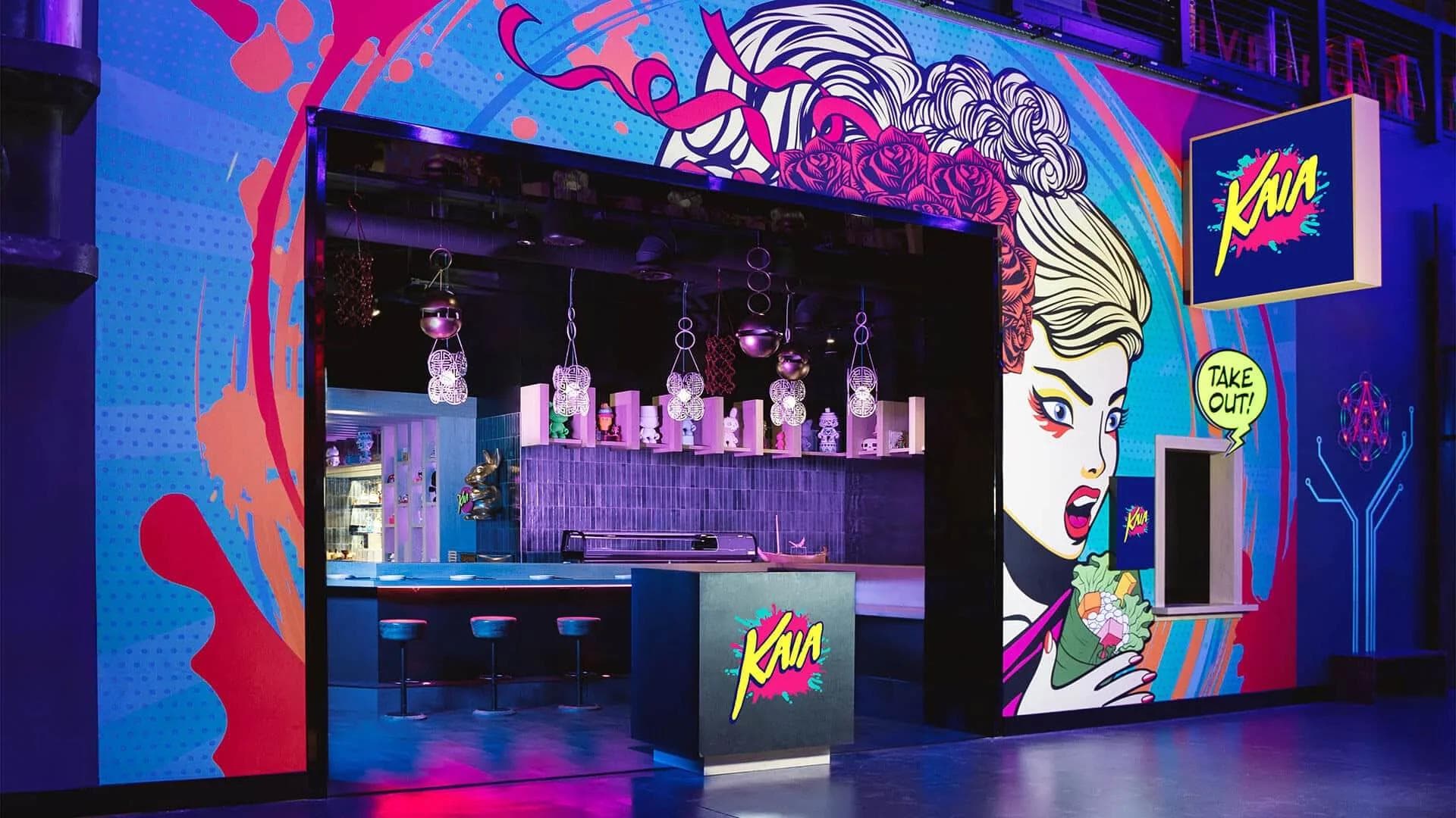 Kaia storefront inside AREA15