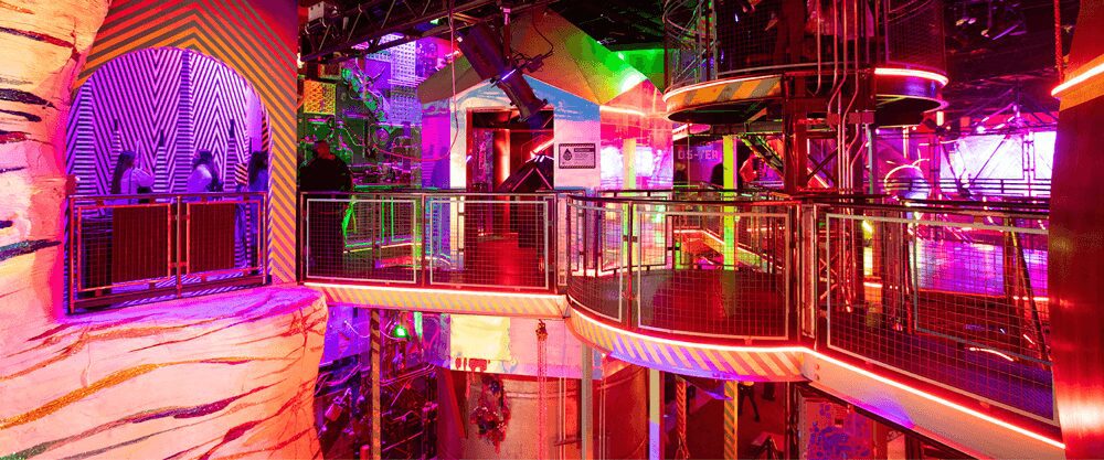 Interior of Meow Wolf in Pink