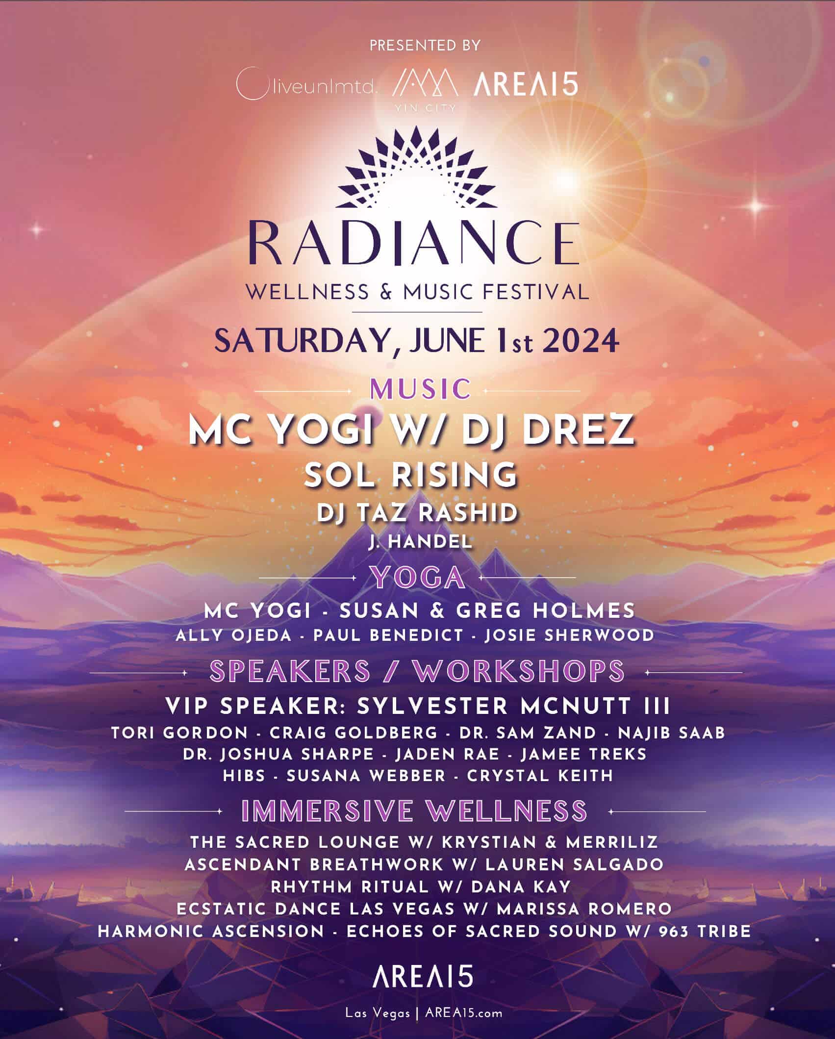 Radiance Wellness & Music Festival Poster